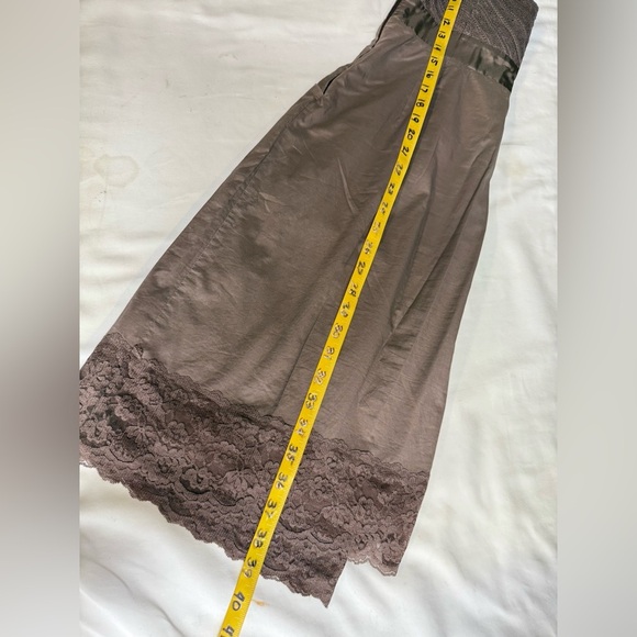 MOULINETTE SOUERS for ANTHROPOLOGIE Brown Pleated Sheath Midi Dress size 6 - Picture 15 of 15